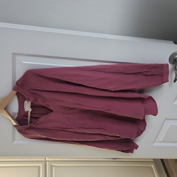 Cloth & Stone Anthropologie longsleeve pink blouse XS - Picture 6 of 8